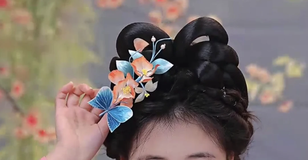 江南浔古风发饰汉服配饰 绒花默认软簪改主体找客服