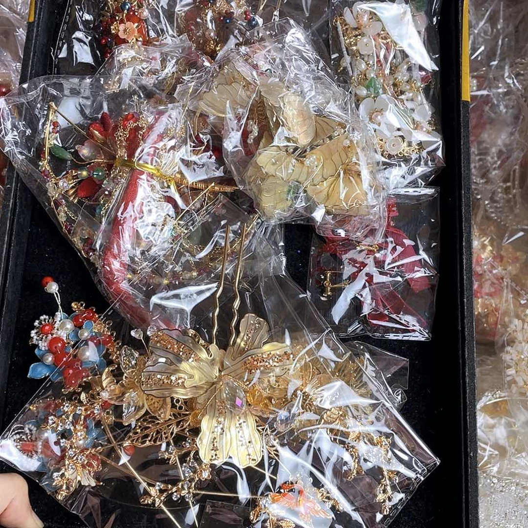 混合材质新娘头饰不售后不退换默认瑕疵