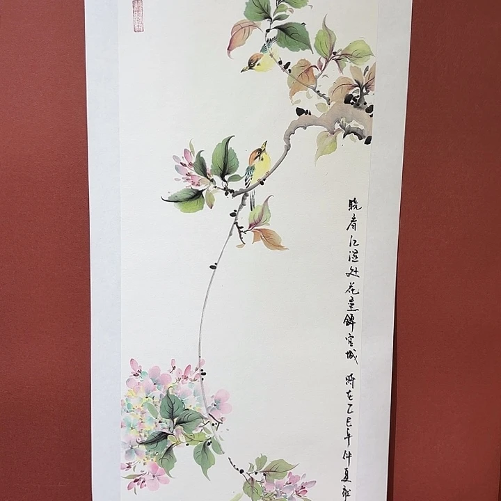 国画听兰老师花鸟