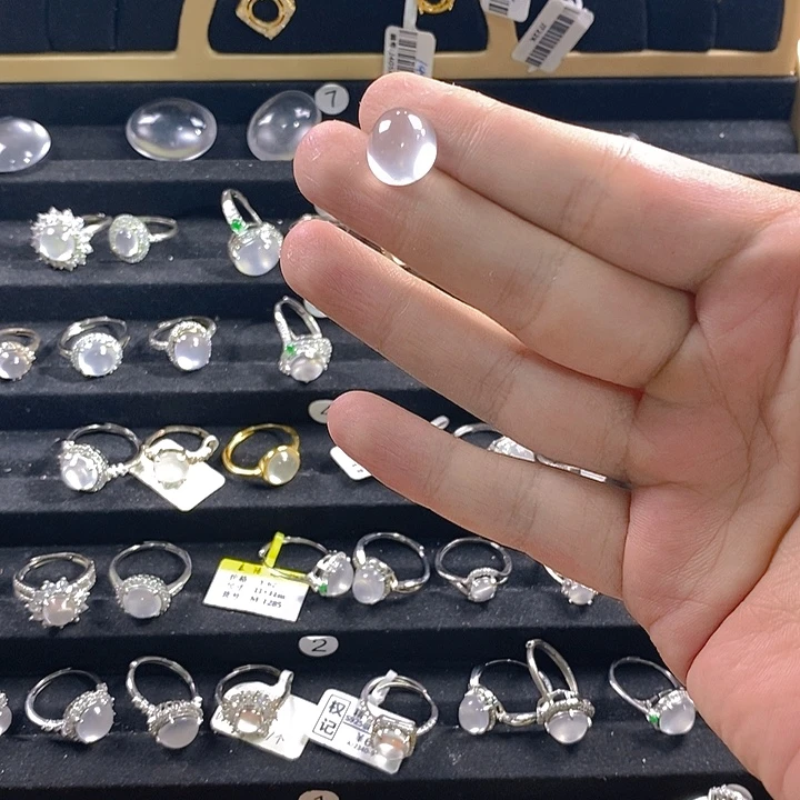 寂***寂银S925镶嵌石英质玉戒指