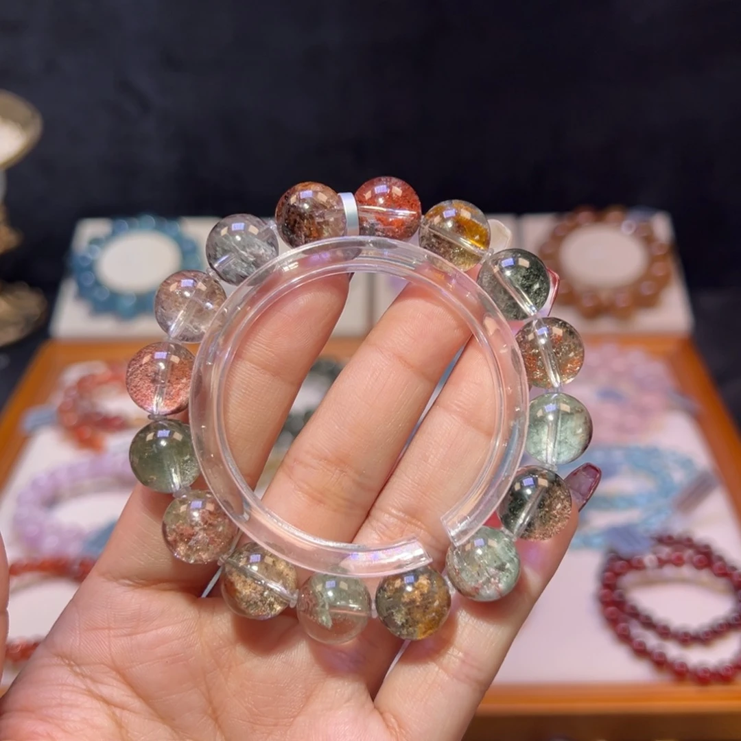 水晶手串未镶嵌宠粉莫奈四季12.8m m