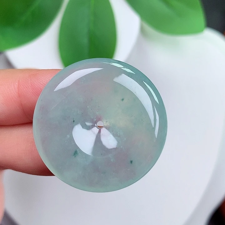 颈饰未镶嵌翡翠平安扣 30.2x6.1mm