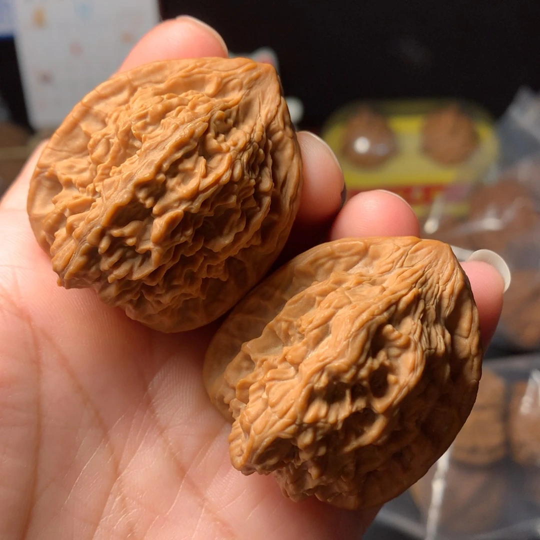 吊坠文玩核桃红狮子39
