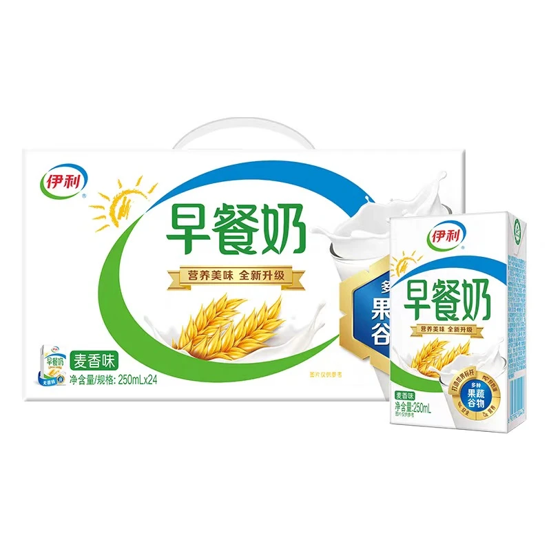 (5月)伊利麦香味早餐奶250ml*24盒/箱【京东次日达】