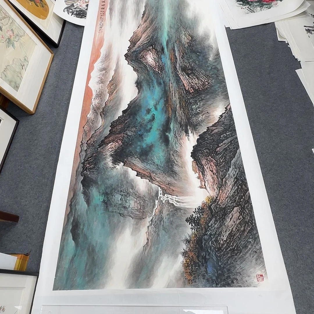 S***国画240*100纯手绘张旭洪