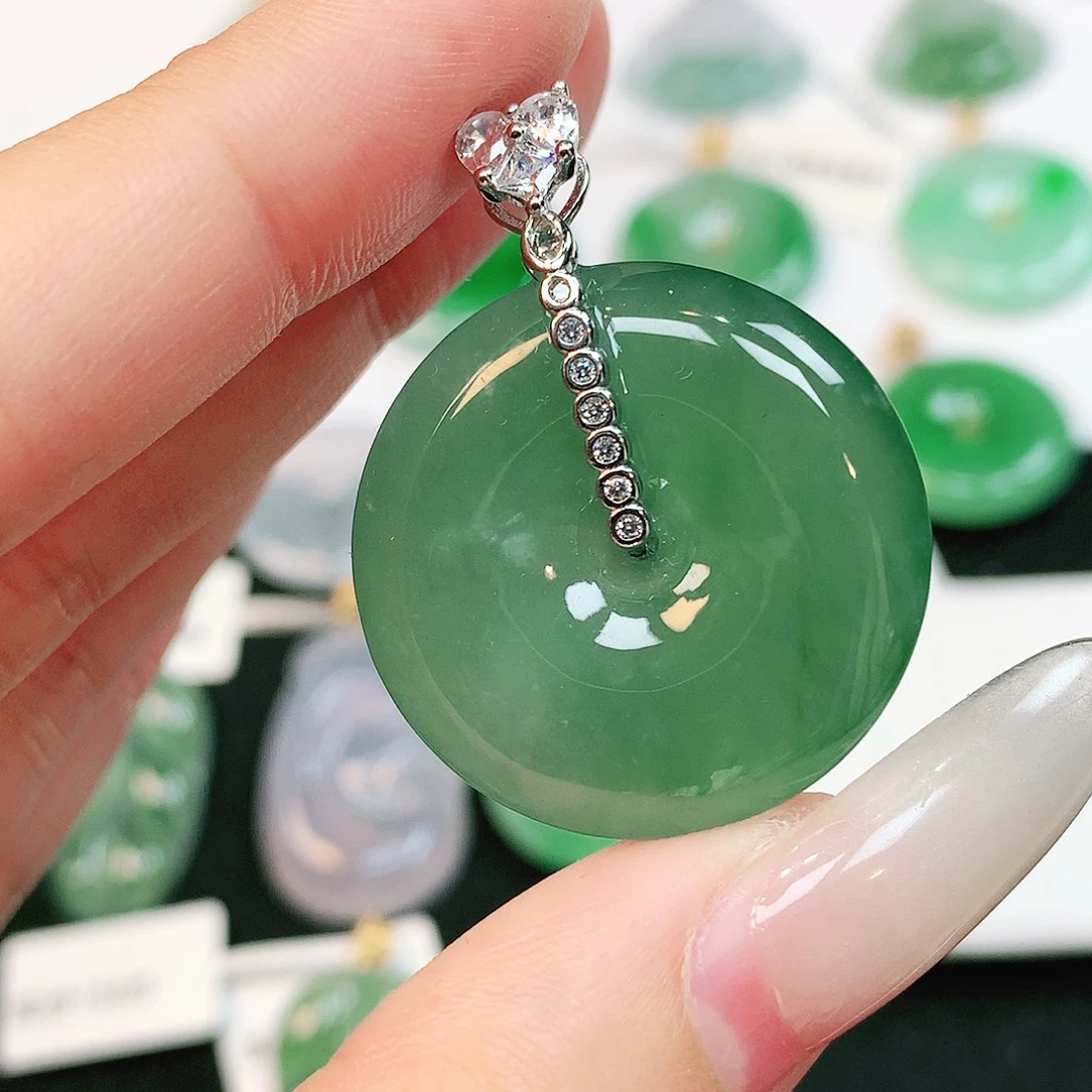 翡翠银S925镶嵌颈饰