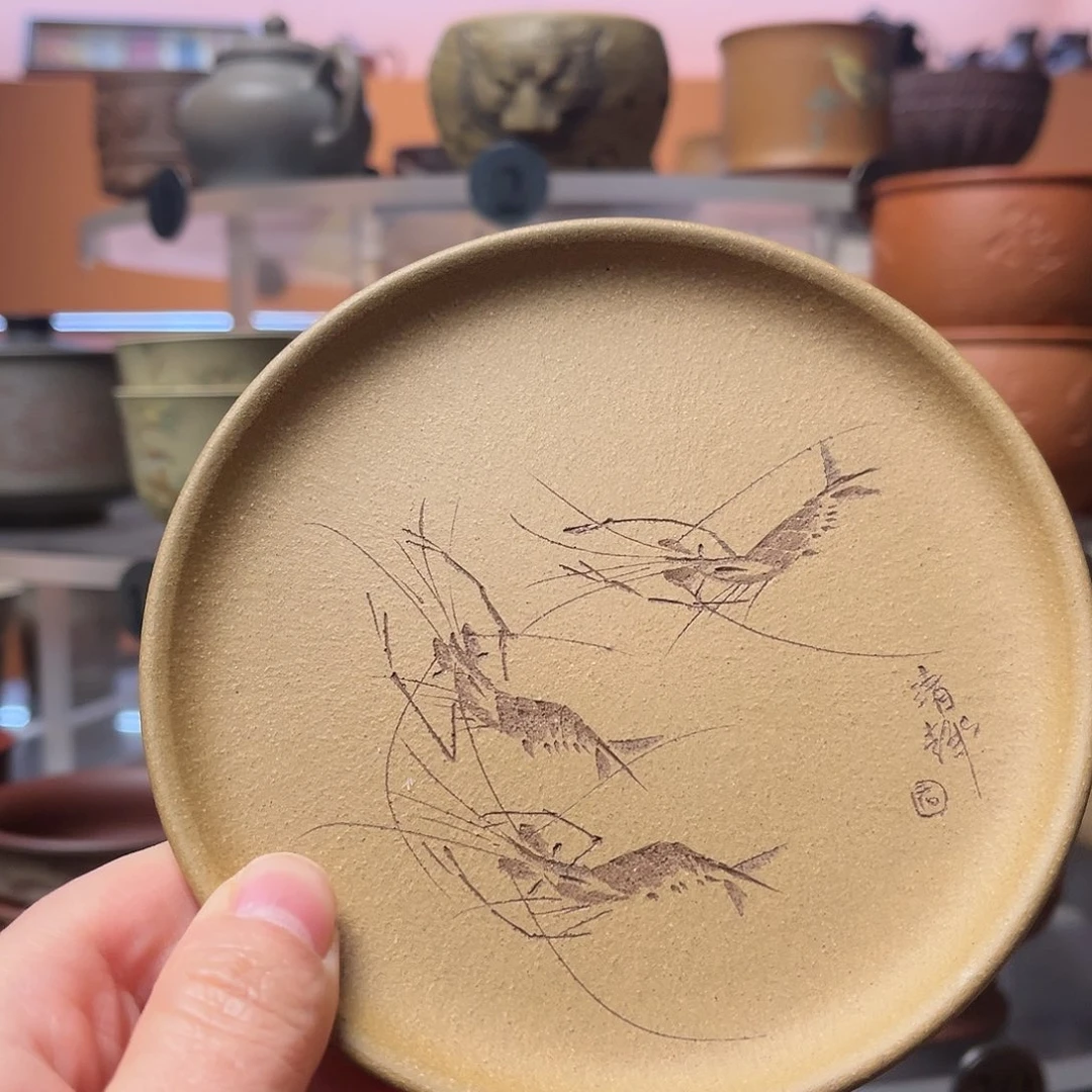 紫砂茶杯12厘米 壶承