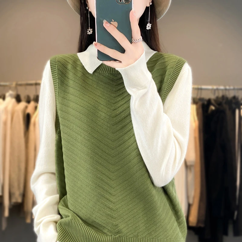 秋冬季洋气新款毛衣女宽松显瘦时尚百搭针织上衣秋季针织衫春秋