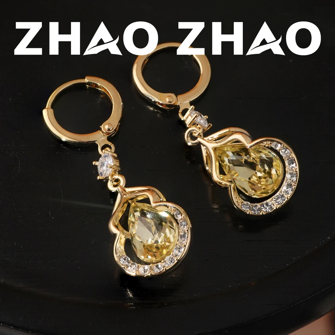 铜合金耳饰 「能量福星」葫芦耳饰璀璨华丽福禄双全