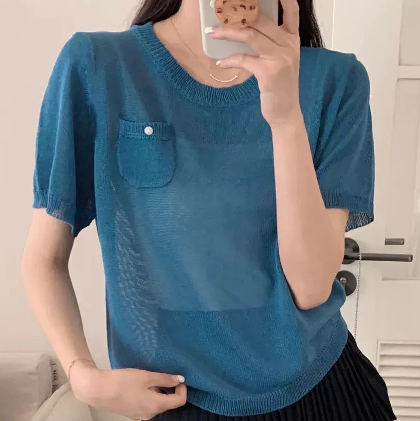 念青推荐夏上新松弛感穿搭！韩系休闲时尚彩色系口袋针织衫针织衫