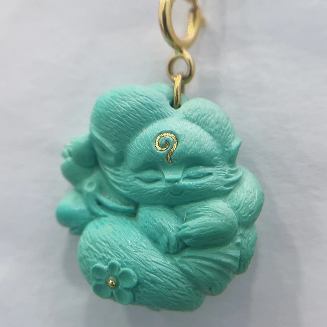 绿松石18K金镶嵌珠宝奇石