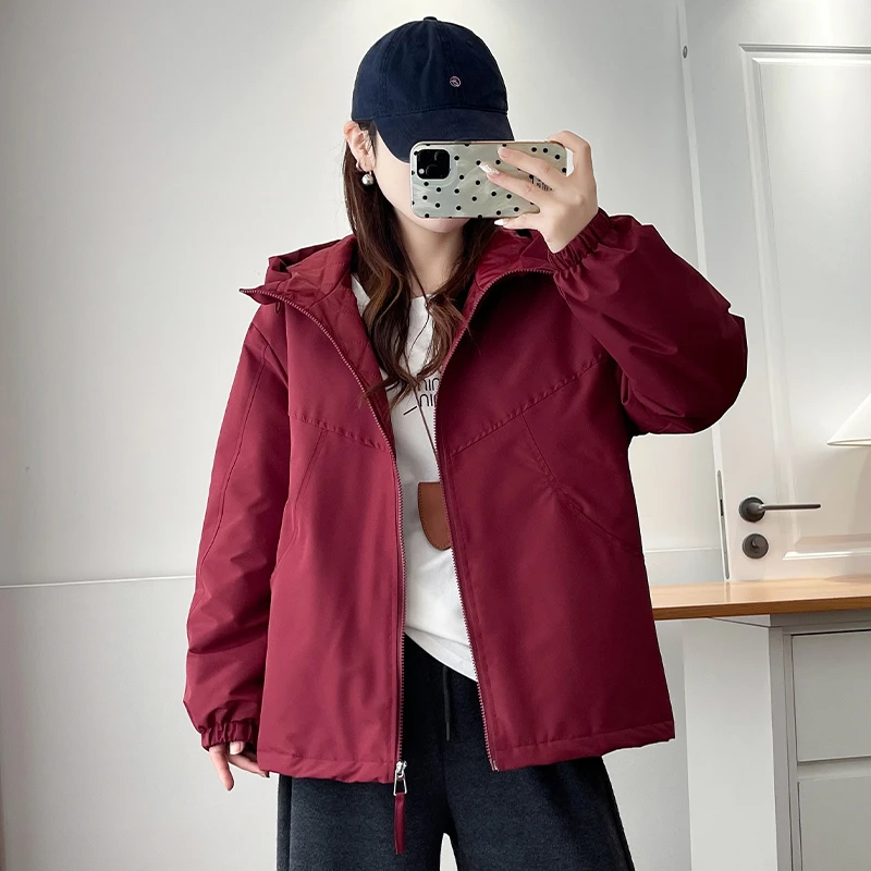 大码女装秋冬新款时尚连帽棉服外套宽松百搭胖mm洋气棉衣保暖上衣