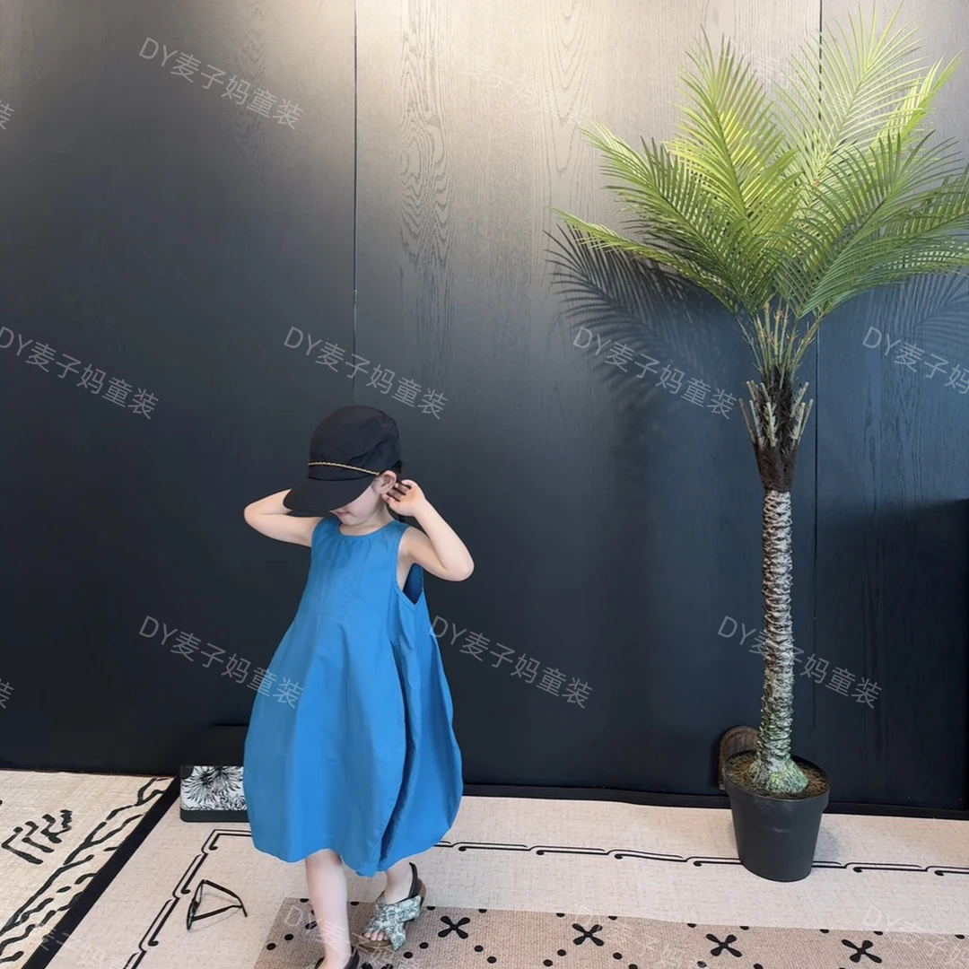 现货MZ.儿童夏季小众气质洋气法式无袖公主风时髦连衣裙1785