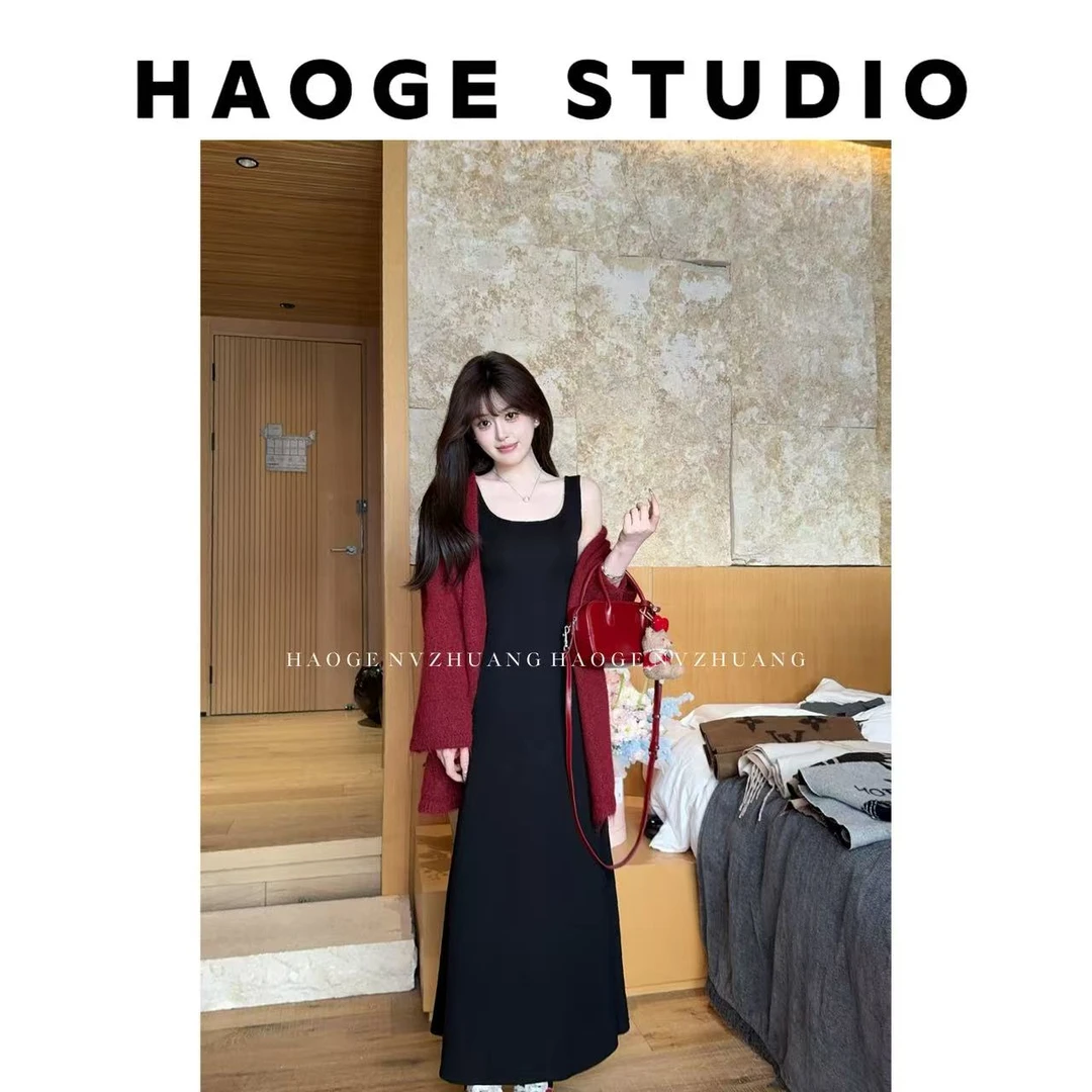 浩哥严选●连衣裙预X5LYQ0526A时尚收腰长裙显瘦轻奢气质修身设计