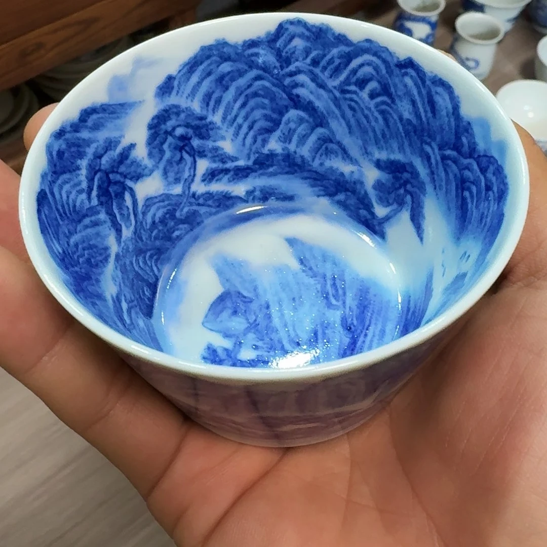 瓷片祎*堂当代景德镇陶瓷手绘茶具