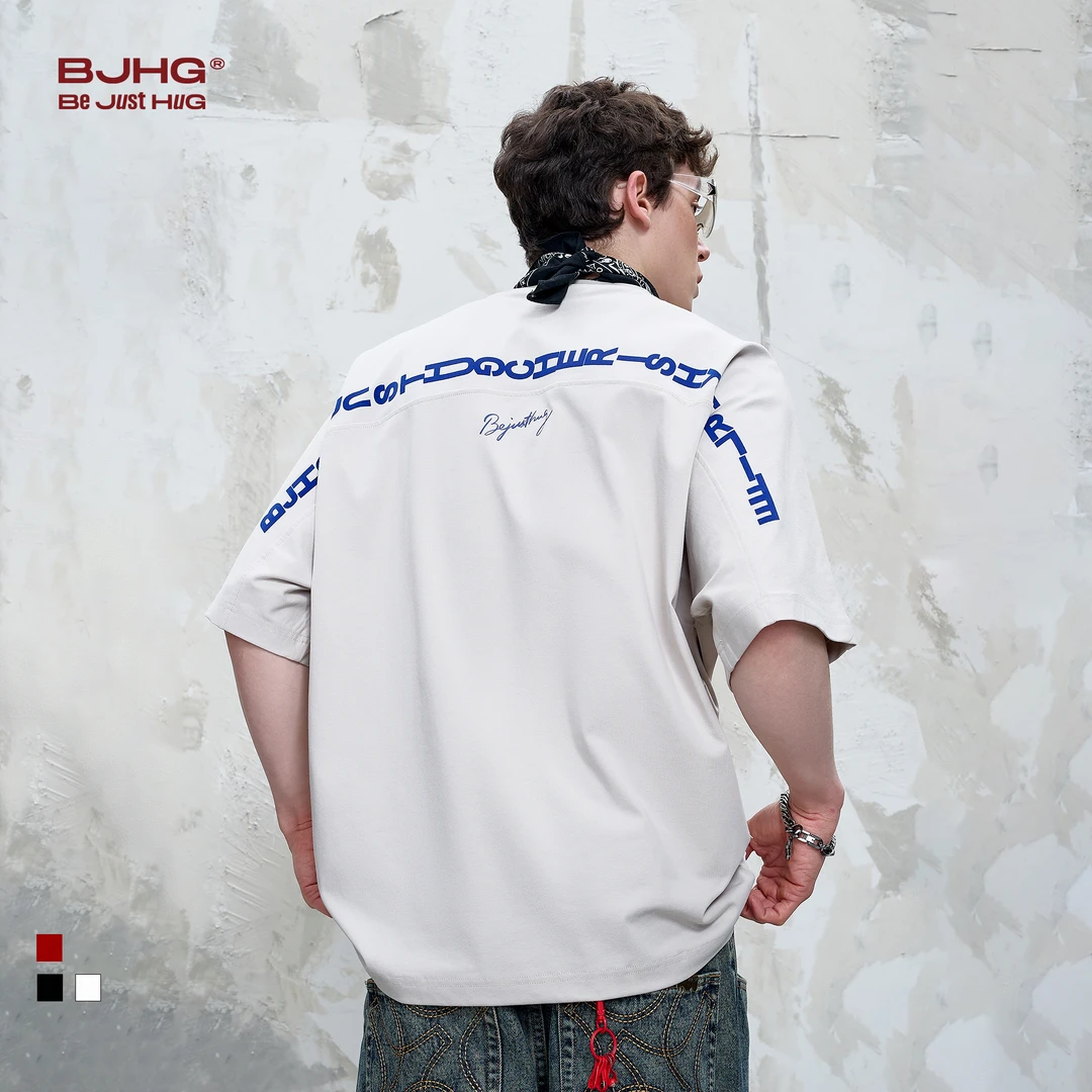 BJHG不计后果百搭t恤速干短袖男款夏季蝙蝠袖复古运动短袖T恤衣服