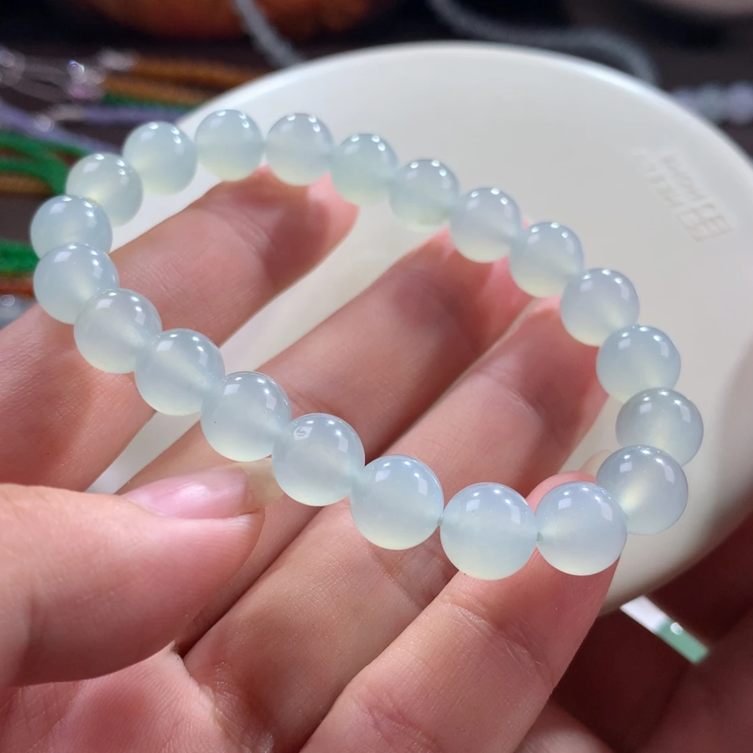 翡翠未镶嵌手链翡翠冰胶底晴阳底卡9+