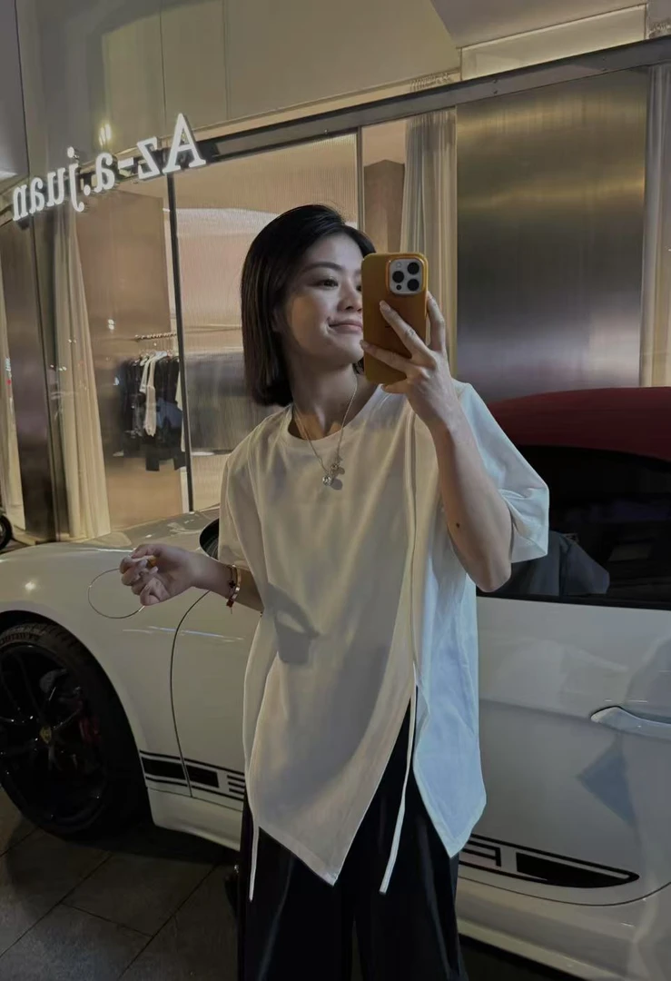 Az LongQuan 极简主义原创设计款裁剪tee z041501