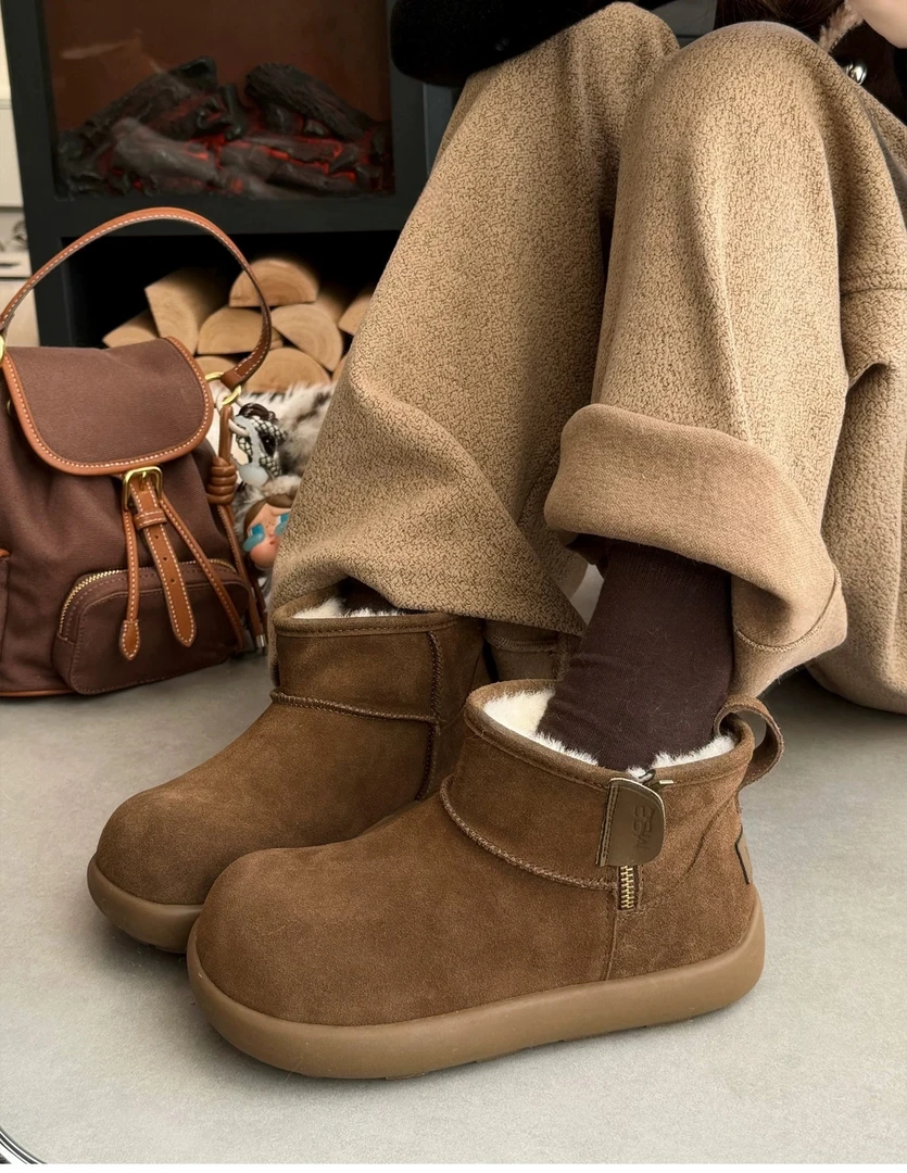 2025新款加绒小土豆雪地靴防滑保暖短靴