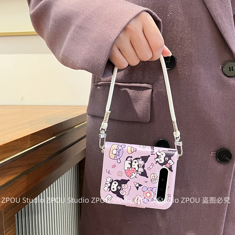 ZPOU 适用华为PuraX折叠屏手机壳P6050pocket2可爱库洛米手提式翻