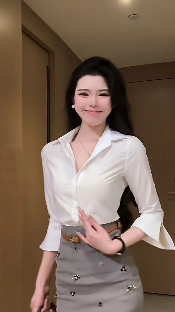 【山岛齐月】高级感时尚七分袖衬衫加半身裙套装7080款半身裙7081款