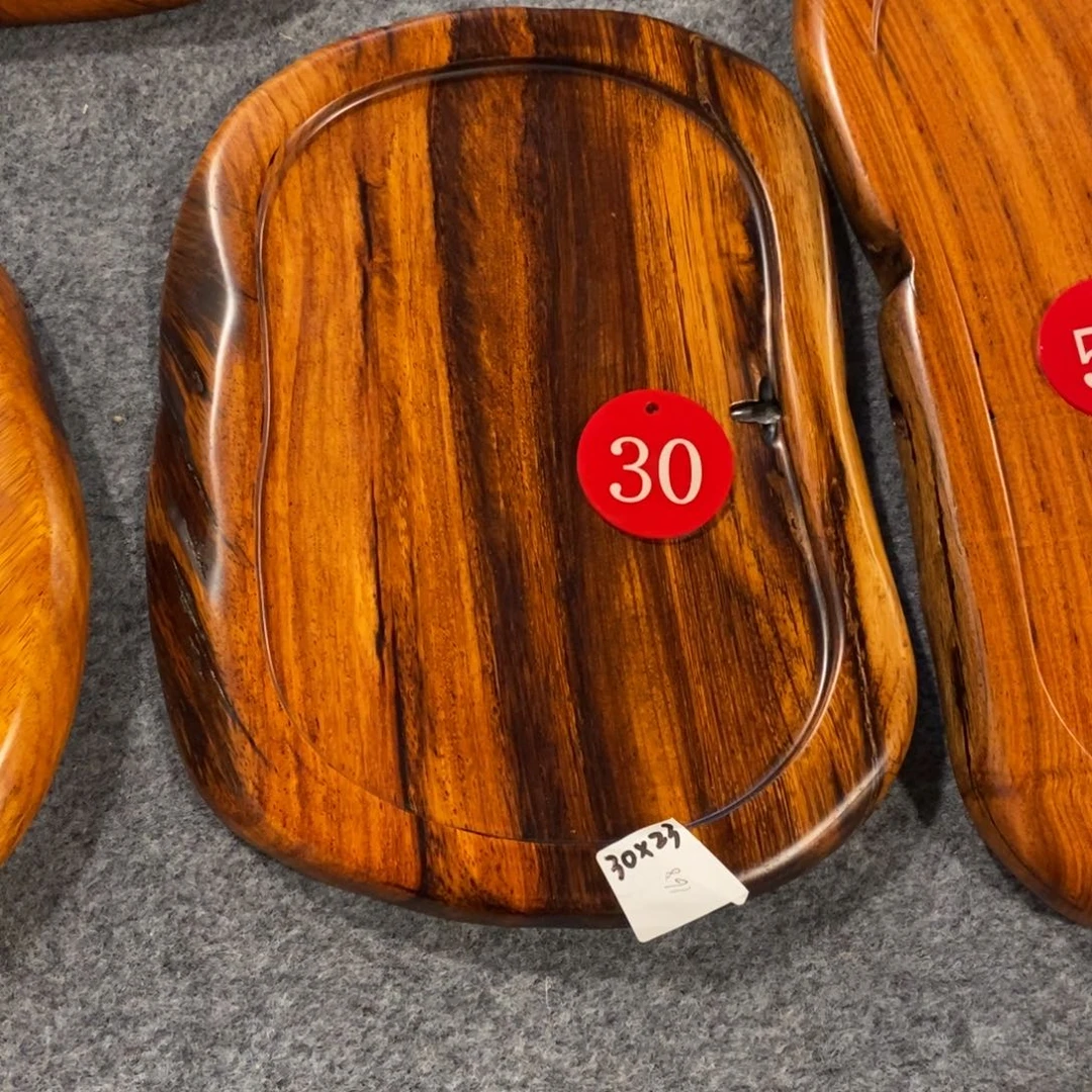 旖**楷花梨木自然随形茶盘