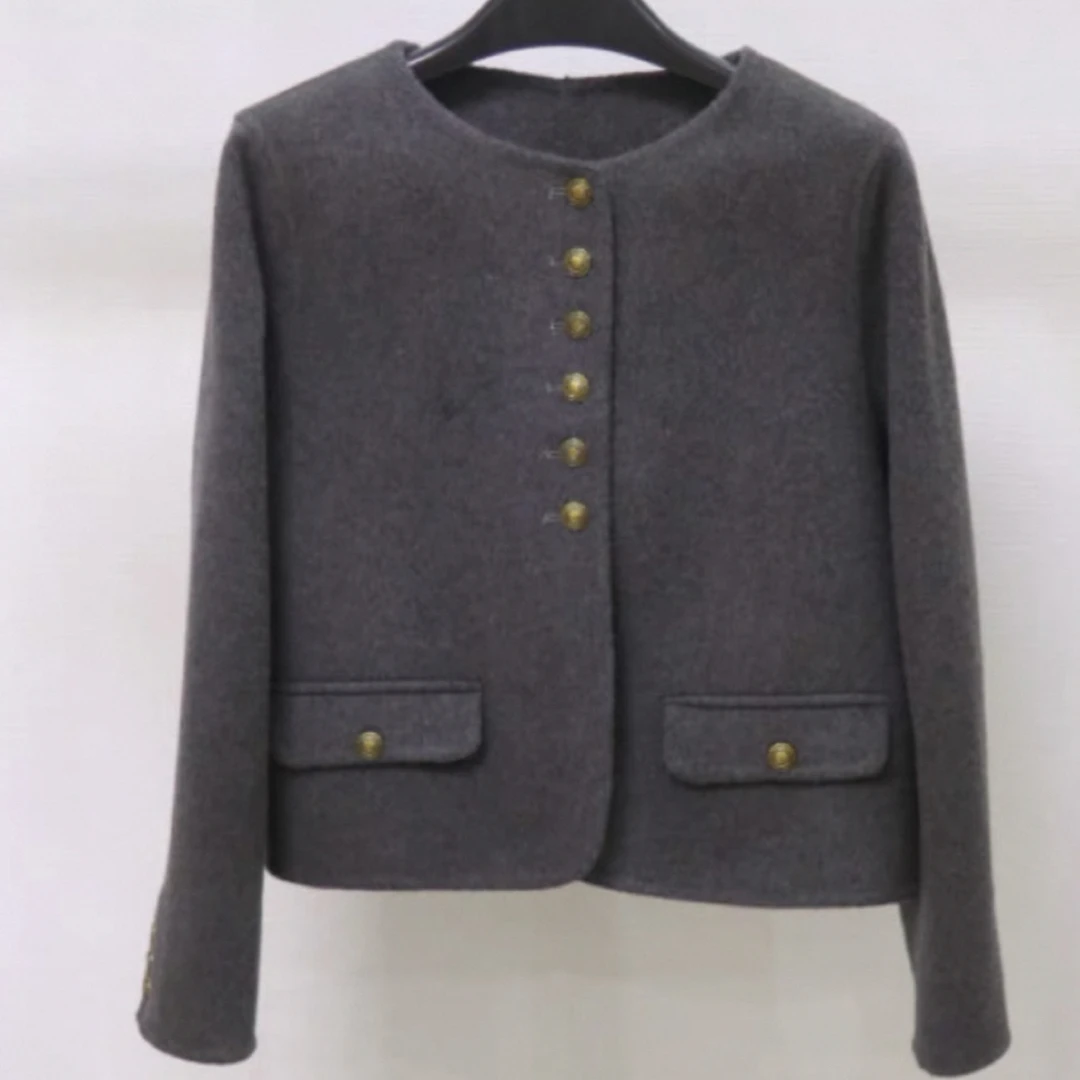 2025新款韩系双面绵羊毛大衣【两盖】