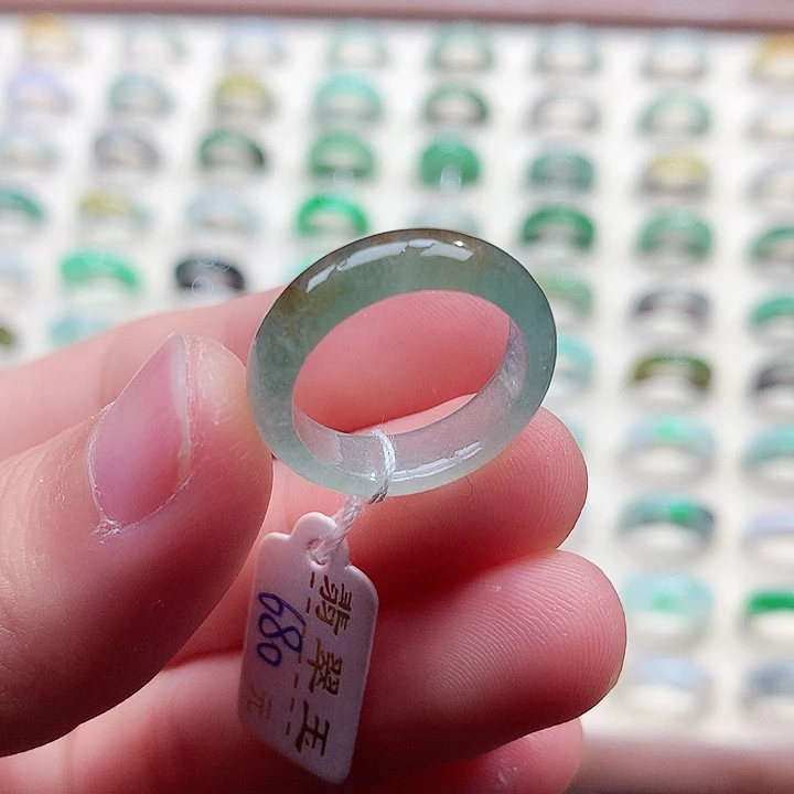 翡翠未镶嵌戒指14-15号