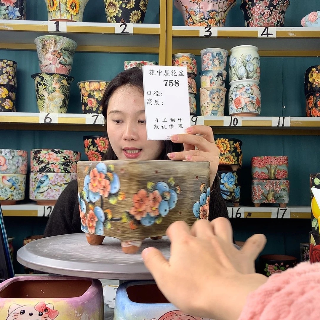 陶景德镇手工花盆758