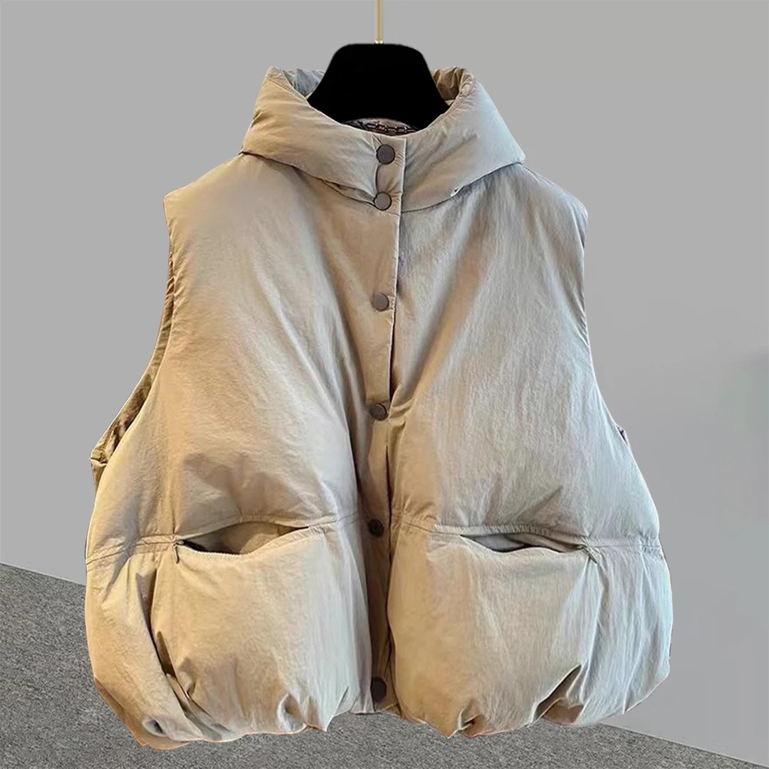 潮牌美式复古棉服马甲冬季防寒保暖痞帅潮流背心高级感男装