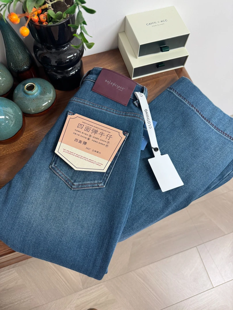 秋冬加绒加厚女牛仔裤九分直筒裤四面弹