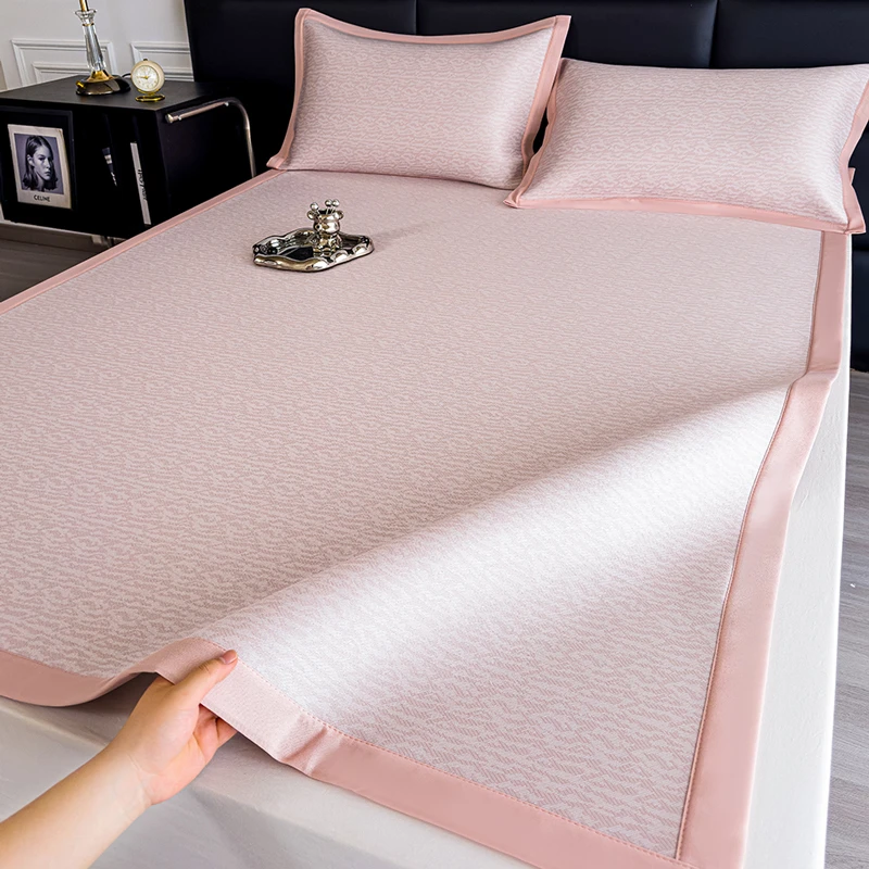 梦巢冰丝凉席夏天2025新款床笠款三件套夏季可水洗软席子空调席AN