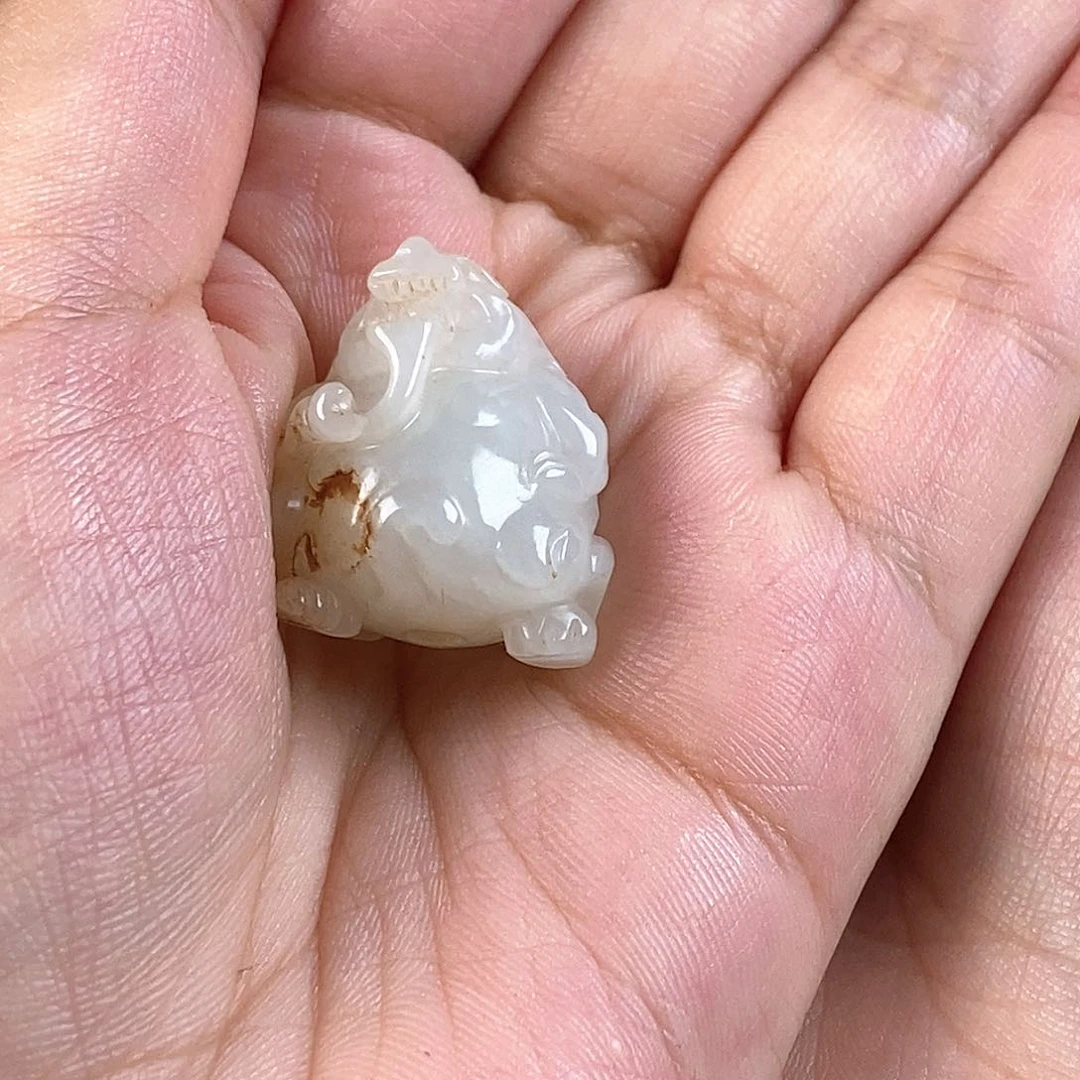 和田玉未镶嵌挂件远**安