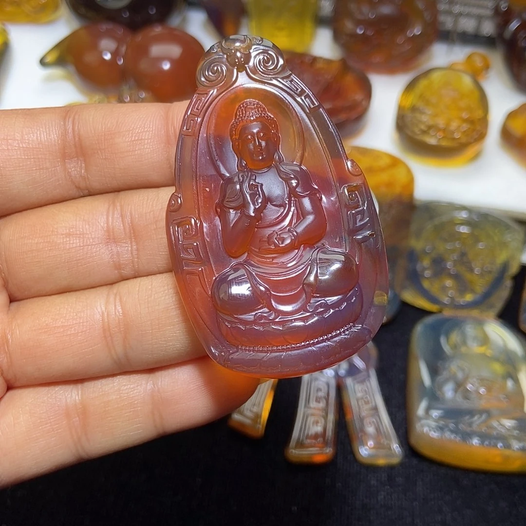 琥珀未镶嵌颈饰缅甸天然琥珀吊坠