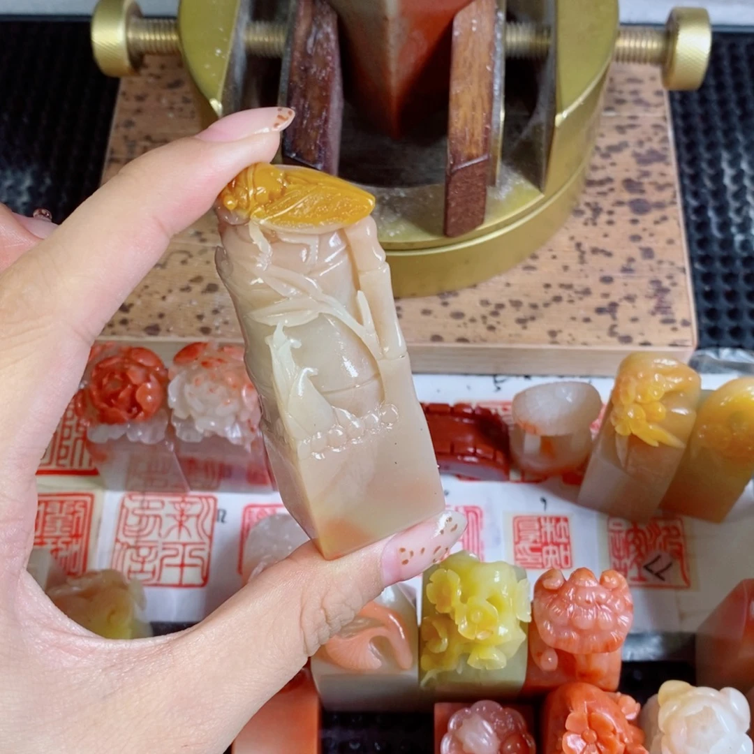 生***息寿山石印石成品正章书法用品