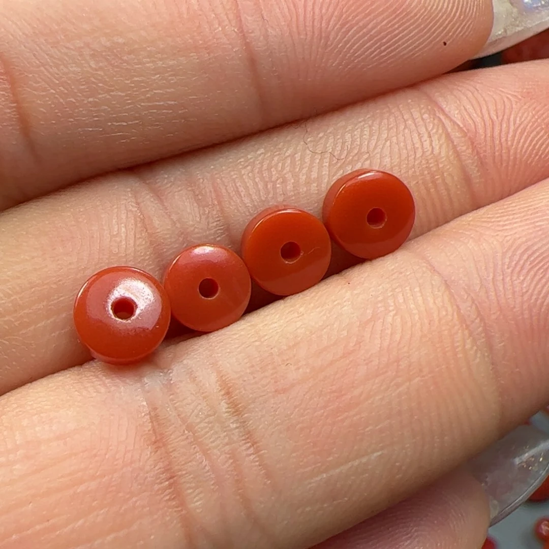 南红玛瑙隔片未镶嵌渔***我