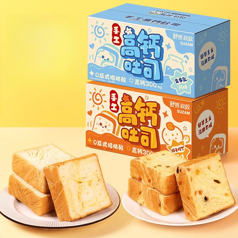 舒赞高钙吐司鲜奶厚切手撕面营养早餐零食