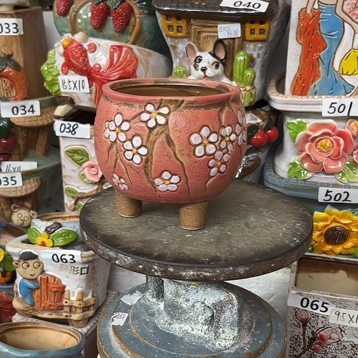 粗陶材质多肉花盆