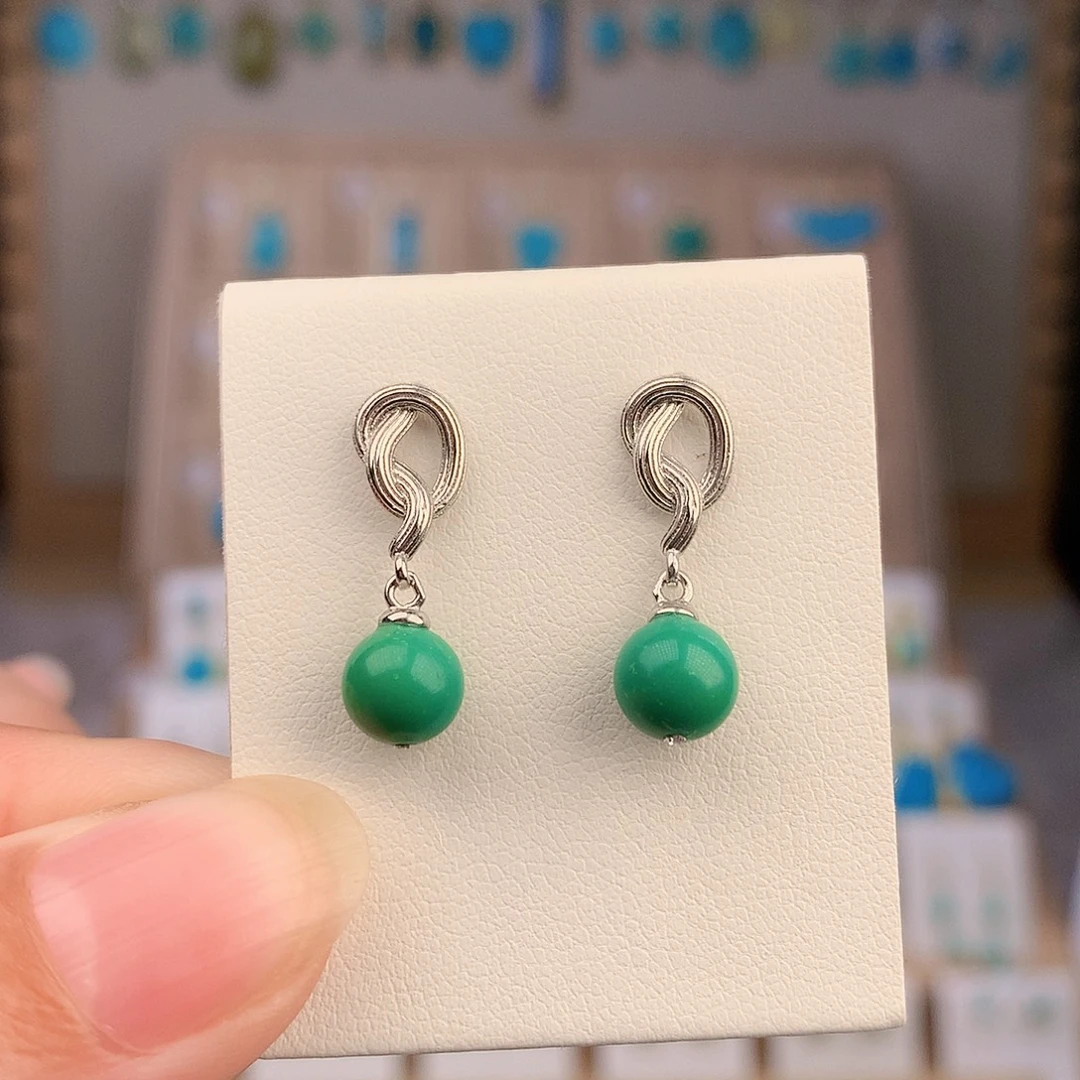 银S925镶嵌绿松石颈饰