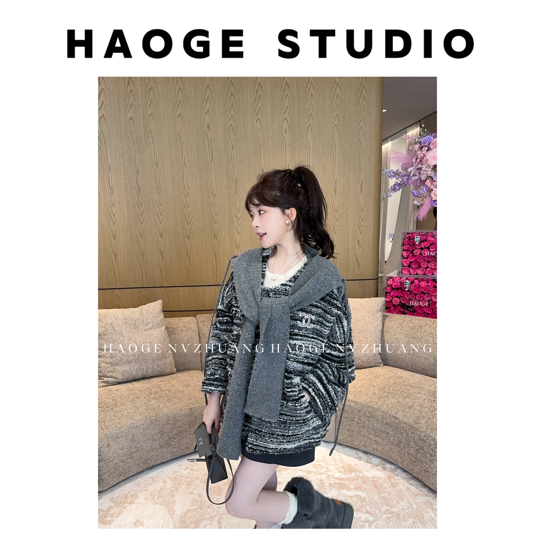 浩哥严选●小香羽绒服外套预HGQ5WT4159A(不含胸针)时尚气质设计款