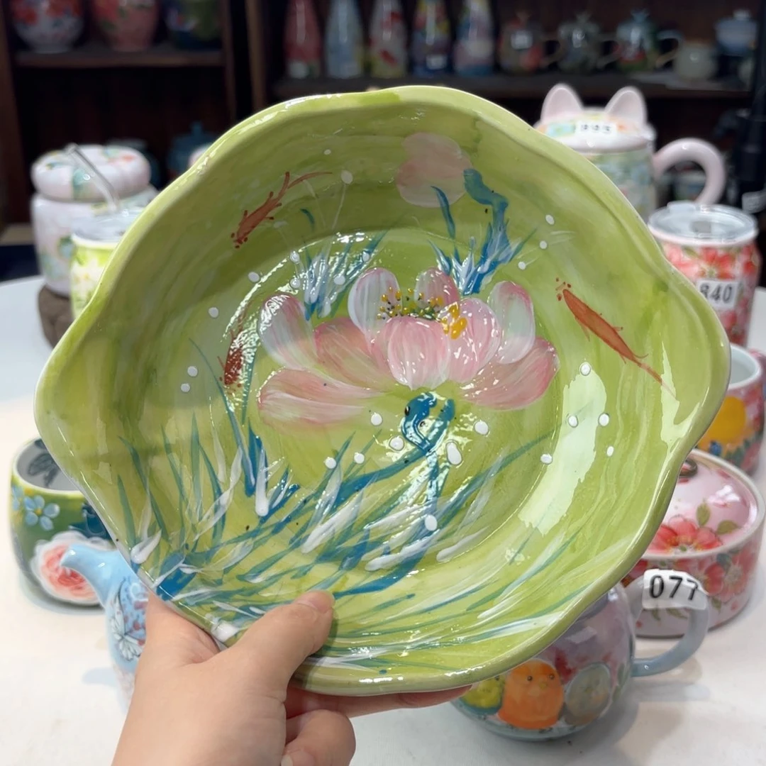 景德镇手绘高温釉下彩陶瓷茶具
