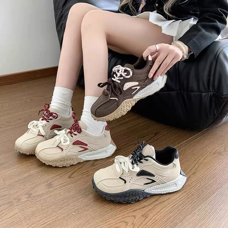 【编号050-080】2025春季新款小白鞋女小众设计高级感厚底休闲板鞋P