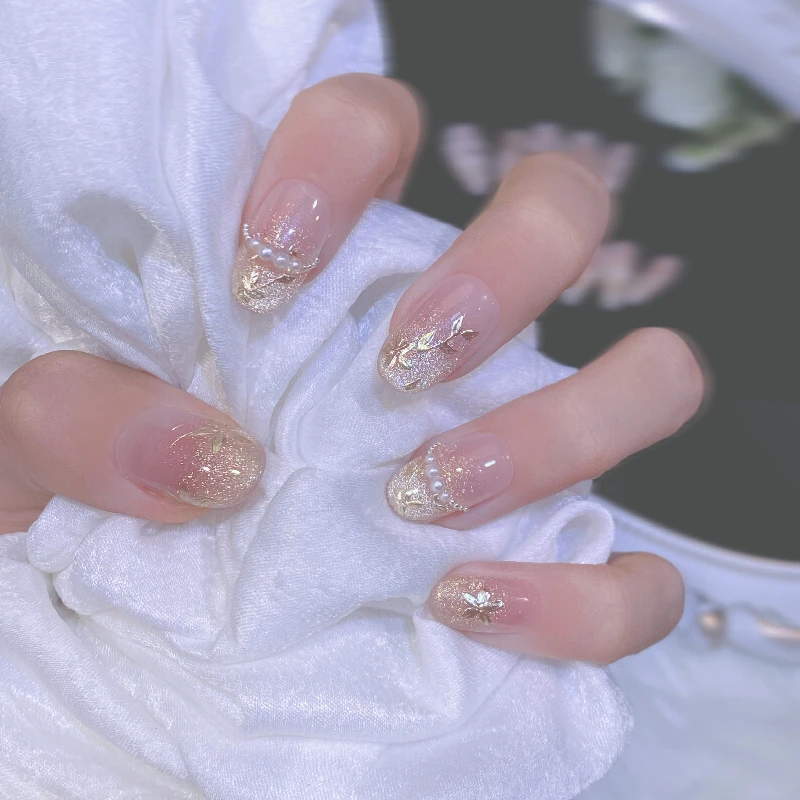 【金枝】春夏季蝴蝶猫眼温柔款原创设计纯手工穿戴甲纯欲