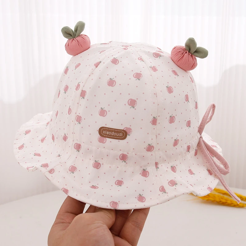 婴儿帽子春秋季薄款宝宝遮阳帽女婴幼儿防晒帽渔夫帽新款盆帽夏季