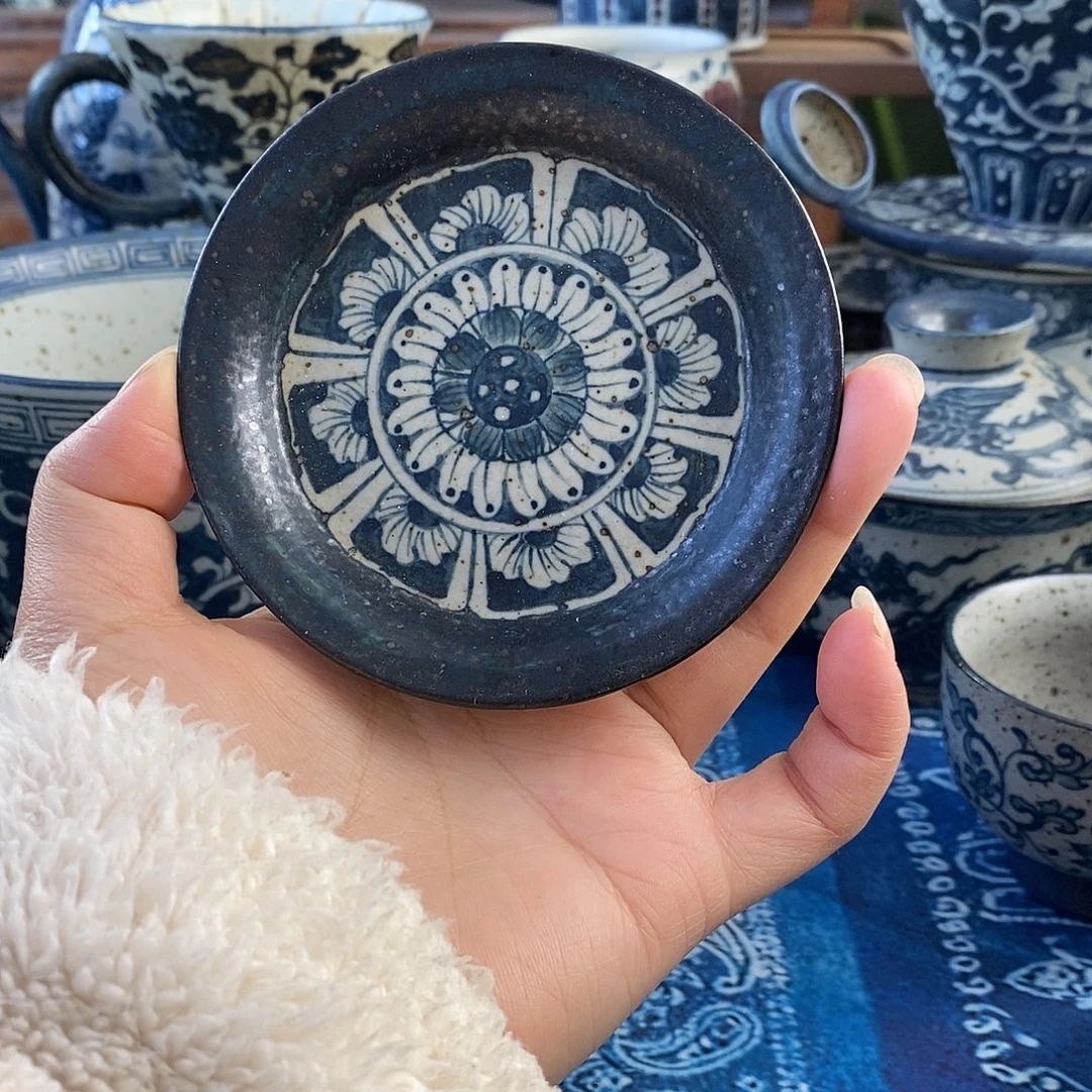 陶手工手绘青花高温陶瓷