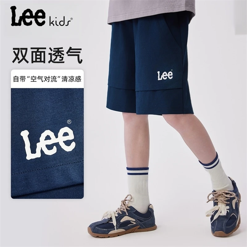 Leekids儿童夏季针织短裤时尚百搭休闲LK5X1HUB0411