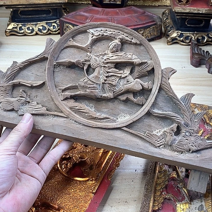 汉***斯香榧木茶室空间老木雕花板