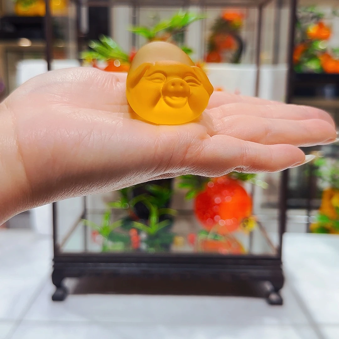 手工艺品琉璃古法小猪