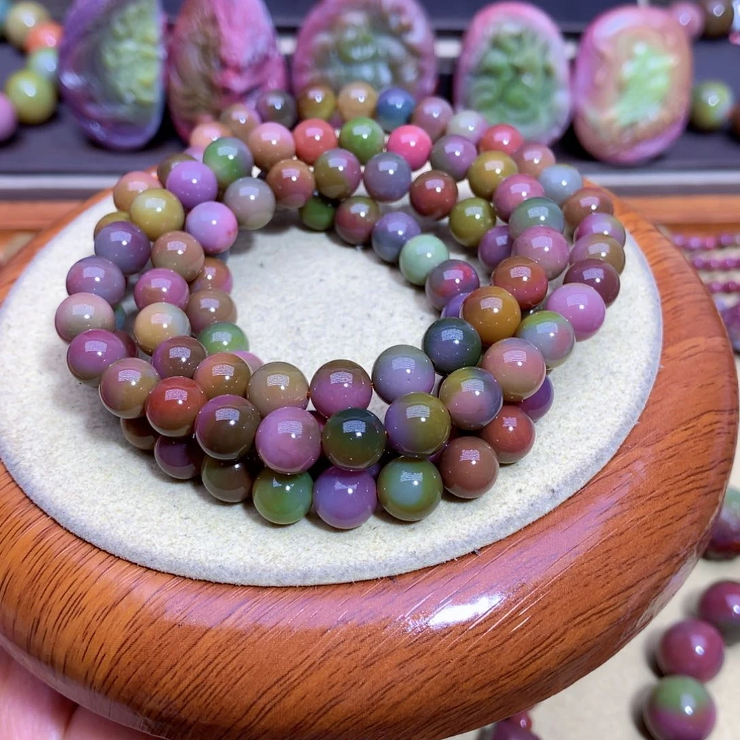 玛瑙手链未镶嵌好****）盐源