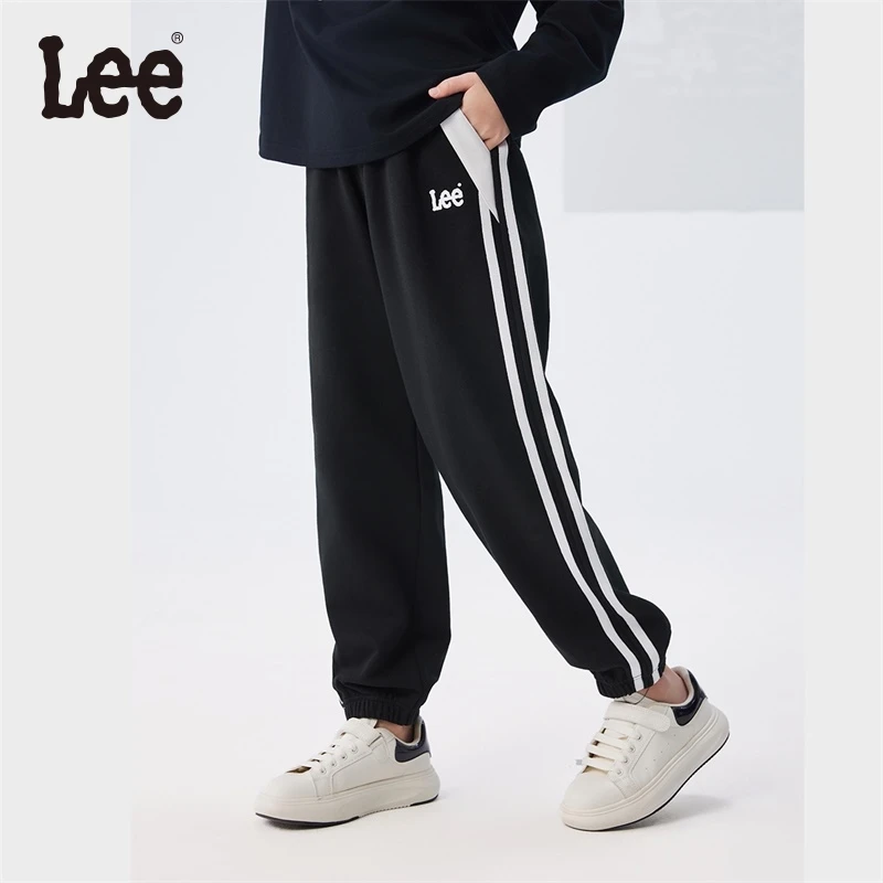 Leekids儿童束脚裤休闲裤针织宽松男童春秋潮流百搭